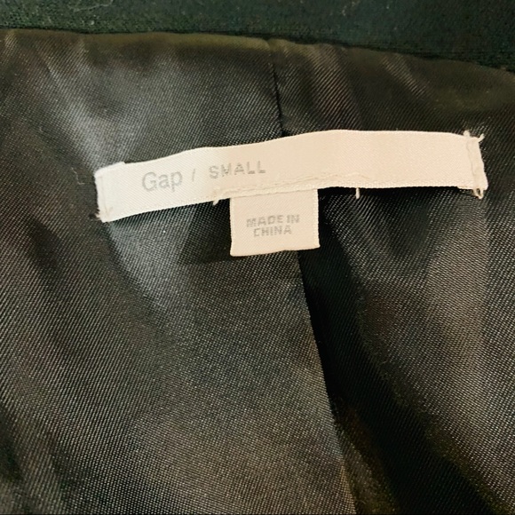 GAP Black Tweed Zipper Blazer Size Small - Picture 7 of 8